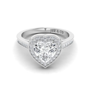 ชุดแหวนเพชรชุบทองรูปหัวใจสำหรับผู้หญิง925รัศมีสีเงินดีไซน์ดีที่สุด - Product Image 1