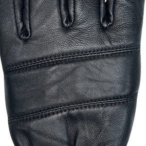 Mens <b>Black</b> Leather Gloves Premium Quality Twill Cuff Goat Leather Gloves XL Daily Outdoor Winter Fashion Stylish Gloves for Guys - Product Image 3