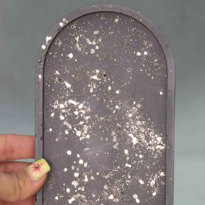 Bandeja Decorativa de Resina en Varios Colores, Organizador de Cosméticos, Decoración del Hogar, Bandeja Ovalada de Resina, Bandeja de Tocador de Alta Calidad - Product Image 1