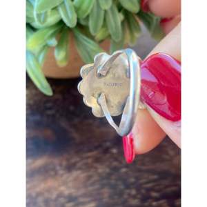 Bague statement artisanale Navajo en nacre et argent sterling, taille 9 - Product Image 5