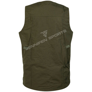 Chaleco de caza para hombre al aire libre, Material de alta calidad para invierno, tela de algodón 100%, cierre con cremallera, bolsillos delanteros, etiqueta tejida interior - Product Image 2