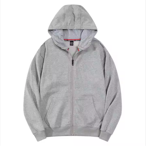 Nouveau automne et hiver 100% coton grande fermeture éclair à manches longues Baggy veste pull à capuche conception personnalisée - Product Image 5