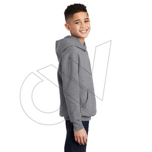 Haute qualité 100% coton biologique polaire pull à capuche enfants écologique hiver sweats à capuche col bas prix enfants - Product Image 3