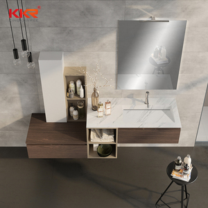 Lavabo da Appoggio all'Ingrosso in Solid Surface Colore Marmo per Hotel a 5 Stelle - Product Image 6