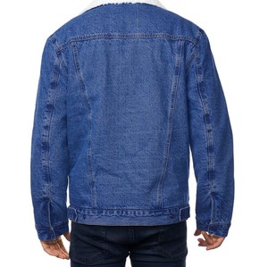 Chaqueta de mezclilla de manga larga unisex en estilo vintage único cuello alto bordado tallas todas para hombres parejas otoño-desgaste al por mayor - Product Image 6