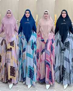 Meilleure vente ensemble modeste de robe de prière non-tissé gracieux charisme mosaïque Khimar Patchwork élégant service OEM naturel en couches complètes - Product Image 1