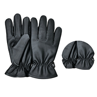 Gants de sécurité unisexes en cuir de chèvre noir sur mesure, doublure en Kevlar, résistants aux coupures, aux produits chimiques et thermiques, prix de gros