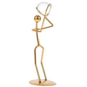 <b>Unique</b> Golden Color Aluminum Sculpture With Metal Base for <b>Home</b> Tableware <b>Decoration</b> Premium Metal Sculpture. - Product Image 2