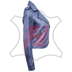 Women's Genuine Leather Jacket Top Selling Winter Fashion <b>Zipper</b> Leather Jacket Front Logo With Custom Designs in Bulk Quantity - Product Image 3