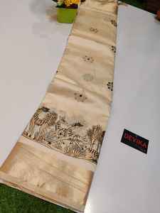 2025 Sari de lino de nuevo aspecto tradicional para adultos, el mejor precio bajo, embalaje personalizado especial para fiestas de boda, Sari de regalo - Product Image 3