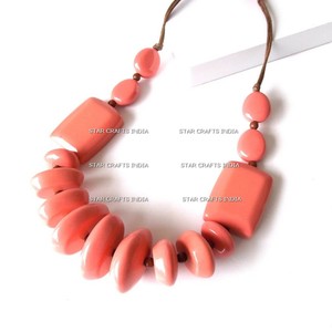 Ready to Ship in Stock Fast Dispatch Fashion <b>Wooden</b> <b>Beads</b> Long Necklace Bohemia Women Colored <b>Beads</b> Necklace - Product Image 3