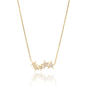 Clair Zircon Pierre Forme Multi Étoile Conception Charme Pendentif Turc À La Main En Gros 925 Bijoux En Argent Sterling - Product Image 1