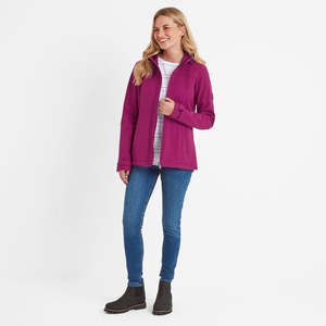 Chaqueta Softshell Keld para mujer de bayas moradas de alta calidad, precio de fábrica, mangas completas y a prueba de viento, chaquetas para correr al aire libre para mujer - Product Image 4