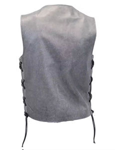 Chaleco de cuero transpirable de estilo informal para hombre, servicio OEM, precio al por mayor, ropa de calle de moda de alta calidad, Chaleco de cuero para hombre - Product Image 2