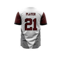 Uniforme de Béisbol Estilo Profesional, Transpirable, Tallas Grandes, Logotipo Personalizado, 100% Poliéster, Pedido Mínimo Bajo, Proveedor Verificado de Alibaba