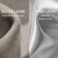 Masque facial intégral en laine de qualité supérieure, intérieur 100% soie de mûrier, couverture chaude pour le visage, protection UV, résistant au vent, respirant, masque d'hiver
