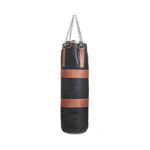 Sacs de boxe design personnalisé sac de boxe thaïlandais en cuir PU votre propre logo sac de boxe en cuir avec chaîne - Product Image 1