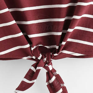 Summer Wear Cotton Made Women Crop Top T-shirts Taille personnalisée Femmes Crop Top T-shirts Style unique Femmes Crop Top T-shirts - Product Image 2