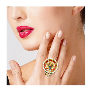 Multicolor Trendy Inlay Fashion <b>Ring</b> for Children Heart-Shaped Geometric with 18K <b>Gold</b> Plating Rose <b>Gold</b> Claws for Wedding - Product Image 4