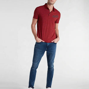 Polo de golf coupe ajustée à séchage rapide avec logo personnalisé pour hommes respirant en coton polyester décontracté à manches courtes par sublimation en gros - Product Image 6