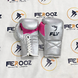 Guantes de Boxeo Personalizados al Por Mayor, Color Morado Plateado, Guantes de Entrenamiento y Sparring, Hechos a Medida, de Cuero Vacuno Genuino - Product Image 3