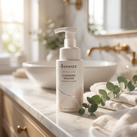 Mousse nettoyante douce aux acides aminés, marque privée personnalisée, pour peaux sensibles, nettoyage en profondeur des pores, hydratante, 100 ml
