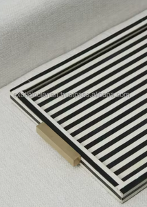 Plateau de service en bois naturel artisanal en résine moderne, autocollant personnalisé de conception d'ange pour la décoration de la maison d'hôtel - Product Image 5