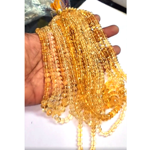 13 brins de citrine naturelle 6mm - 10mm Rondelle perles à facettes 2148 Ct Lot Iroc ventes 16 pouces perles de pierres précieuses US $352 pour tous - Product Image 4