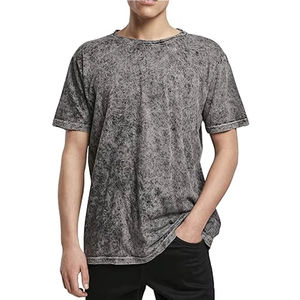 Camiseta de Manga Corta Unisex de Estilo Americano para Hombre, Retro Vintage, Lavada, Desgastada, 100% Algodón, Informal - Product Image 1