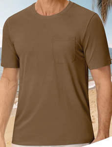 Crew Fitness T-shirts en microfibre pour hommes Coton brodé imprimé personnalisé Surdimensionné Ajusté Séchage rapide Col arrondi Style Tricoté - Product Image 3