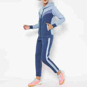 New Style Custom LOGO Eco-Friendly Plus Size Solid High Quality 100% Cotton Casual Sweatsuit with Hood Oversized <b>Tracksuit</b> Women - Product Image 3
