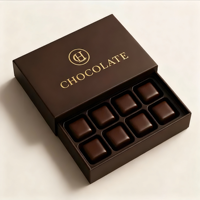 Boîte d'emballage en papier cartonné rigide écologique personnalisée de luxe, estampage à chaud en feuille d'or, logo, boîte cadeau coulissante pour barre chocolatée