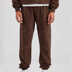 Prix raisonnable, créez vos propres pantalons en strass, streetwear décontracté pour hommes, pantalons surdimensionnés personnalisés en strass - Product Image 2