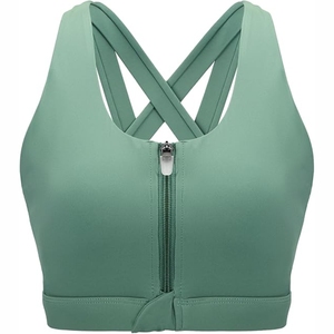 Soutien-gorge de sport à glissière pour femmes de haute qualité pour la course à pied Gym Fitness Yoga-Logo personnalisé Sportswear dans les grandes tailles respirant - Product Image 3