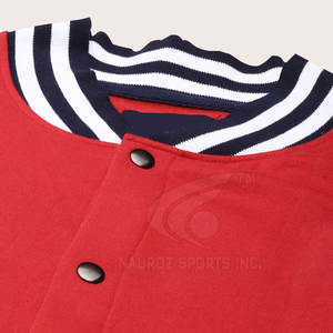 Veste Letterman d'hiver pour hommes, col montant, logo sur le devant, style rue haute, design écologique et populaire de marque privée, nouveau - Product Image 6