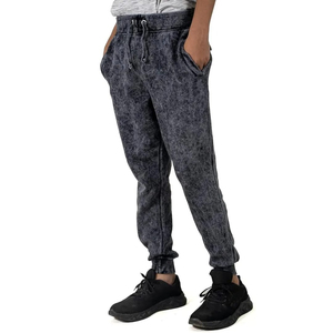 Pantalones holgados personalizados Unisex, pantalones de chándal de pierna ancha, lavado ácido de algodón, desteñido al sol, diamantes de imitación, rectos, acampanados, alto peso pesado - Product Image 2