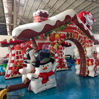 Décoration gonflable d'arche de Noël Décoration gonflable de vacances d'arche d'homme de neige
