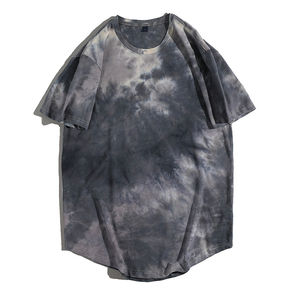 Sin marca de moda de algodón Tie Dye hombres camisetas de manga corta OEM estampado proveedor para entrenamiento gimnasio y uso diario - Product Image 1
