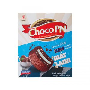 Marshmallow điền đường Wafer Túi 324 gam/hộp Nâu ngon tráng sô cô la PN khay bánh kẹo trứng Bánh quy mềm số lượng lớn - Product Image 2
