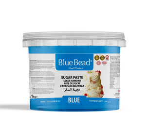 Perle bleue en pâte de sucre comestible bleue pour la décoration des gâteaux, utilisée pour le revêtement des gâteaux et la fabrication de Figures - Product Image 1