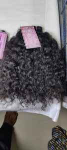 20 "pouces naturel bouclés Remy trame cheveux faisceaux de haute qualité indien brut non transformé cheveux humains lâche vague profonde prix de gros - Product Image 4