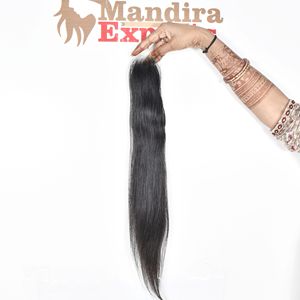 Cheveux humains vierges de type cambodgien vietnamien, double trame, lisses, fermeture en dentelle HD 2*6, vente en gros - Product Image 1