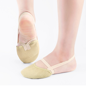 Zapato de gimnasia de punta de giro Lírica de baile de media suela para niñas y mujeres, zapatos de gimnasia rítmica, zapato de media punta Lírica de microfibra - Product Image 1