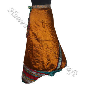 กระโปรงผ้าไหมส่าหรีวิเศษสไตล์โบโฮมีหลายสีสไตล์ฤดูร้อนสวมใส่สบายสไตล์ฮิปปี้แฟชั่น - Product Image 6