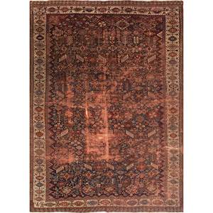 พรมขนสัตว์ขนาดใหญ่ Aalam สีแดงและสีส้ม ทอลายเรียบแบบคลาสสิก รูปทรงสี่เหลี่ยมผืนผ้า ลายเรขาคณิต ทำด้วยมือ สำหรับทางเข้าบ้าน-Paem-1352 - Product Image 1