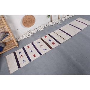 Moderno Vintage 1,6x8,7 pies alfombra turca hecha a mano clásico rectángulo Patchwork diseño lana poliéster Material látex para vivir - Product Image 2