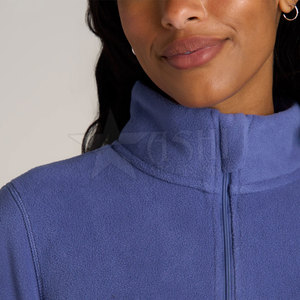 Sudadera con capucha y cremallera 1/4 personalizada para mujer de alta calidad Waffle Fleece Casual sudadera de peso pesado en blanco sudadera gruesa - Product Image 4