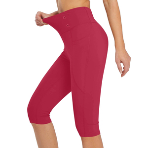 Logotipo personalizado entrenamiento apretado sin costuras de cintura alta suave pantalones de yoga gimnasio Fitness Scrunch trasero mallas de yoga con bolsillos - Product Image 6