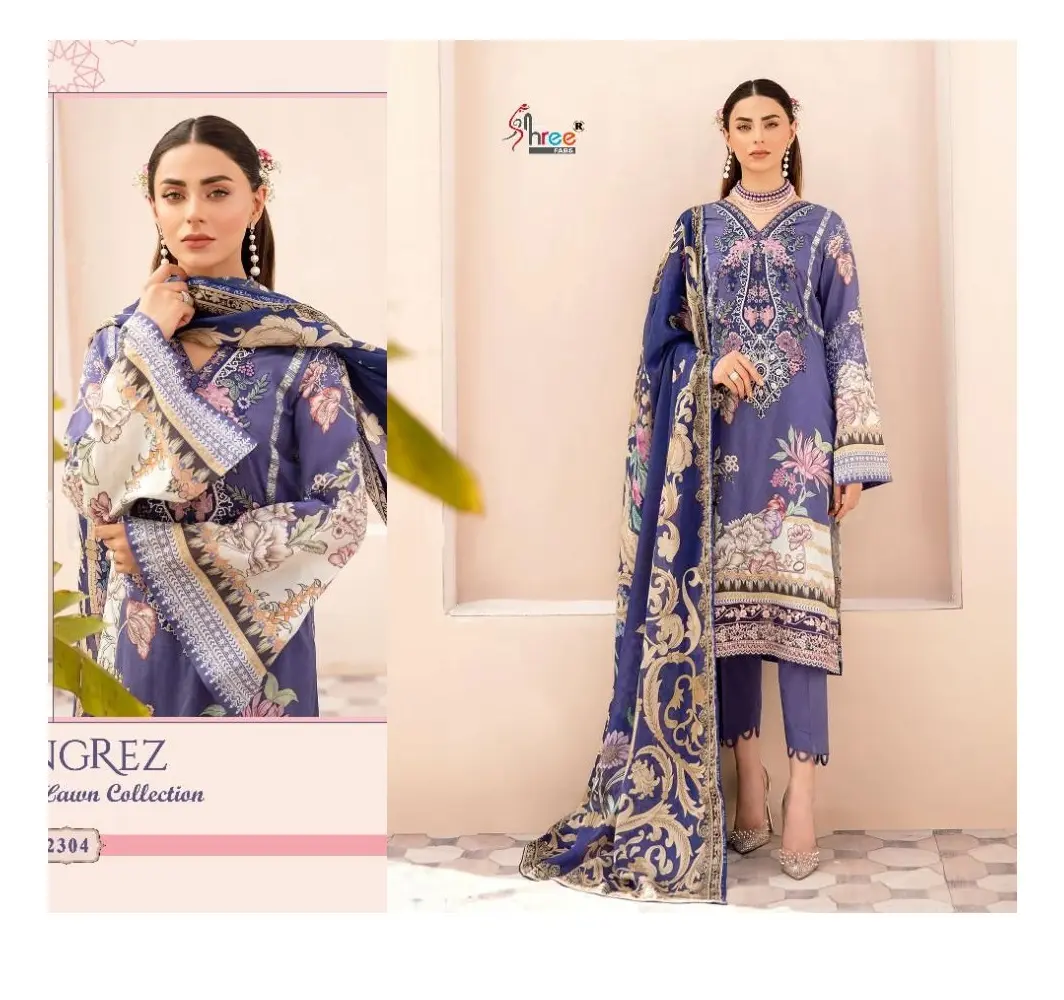 Super Hit Collection Zware Pure Gazon Pakistaanse Pak Borduren En Stenen Werk Pakistaanse Jurk Voor Vrouwen