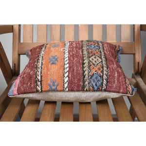 พรม kilim ขนแกะหลากสีขนาด14x14นิ้วถักด้วยลวดลายวินเทจแบบชนบทสำหรับหมอน - Product Image 5